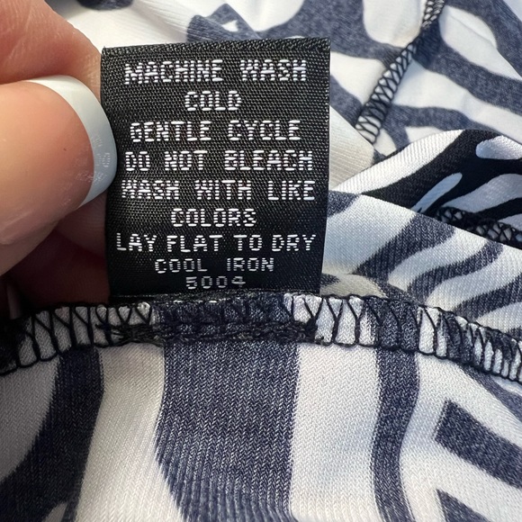 Rafaella woman Navy & White Mini Dress Sz.3XL Geographic Print New With … - Picture 13 of 16